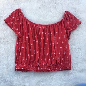 Red crop top